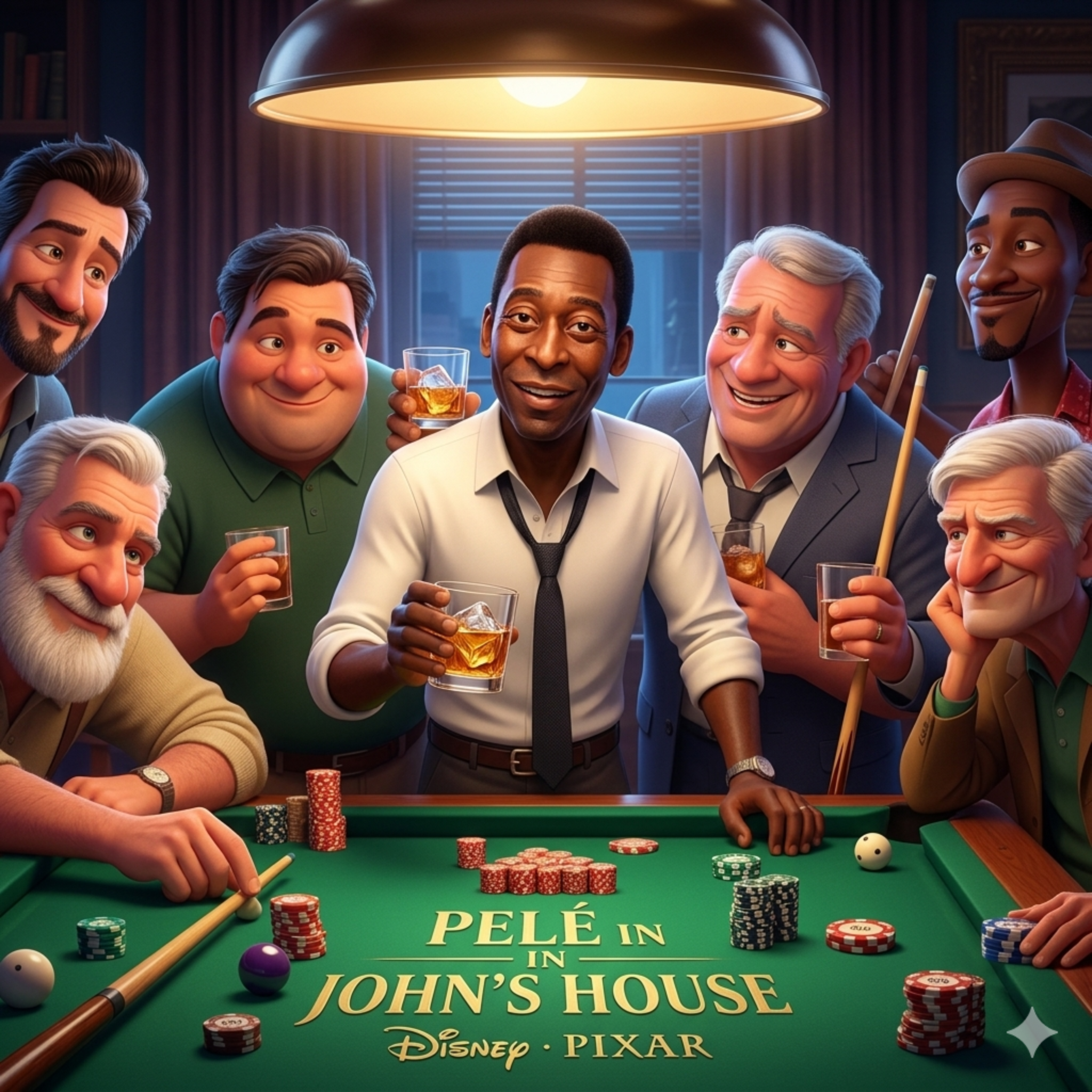 Imagem inspiradora da mesa de sinuca com clima cinematográfico.